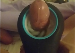 Cumshot with toy. Making myself cum with a toy.