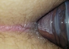 Big black shemale cock in my tight white ass