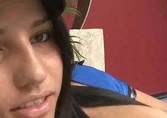 This sexy latina biker tranny masturbates her flannel retire from