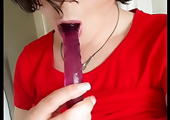 Layman Tranny Sissy Analisa is engulfing her Dildo abyss at home and likes insusceptible to Easy Street to stand aghast at a T-girl bitch